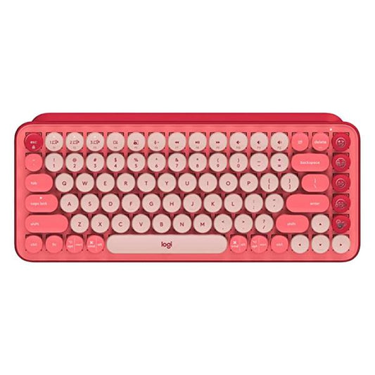 Teclado Logitech Pop Keys Mecánico Inalámbrico Bluetooth Rosado