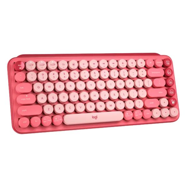 Teclado Logitech Pop Keys Mecánico Inalámbrico Bluetooth Rosado