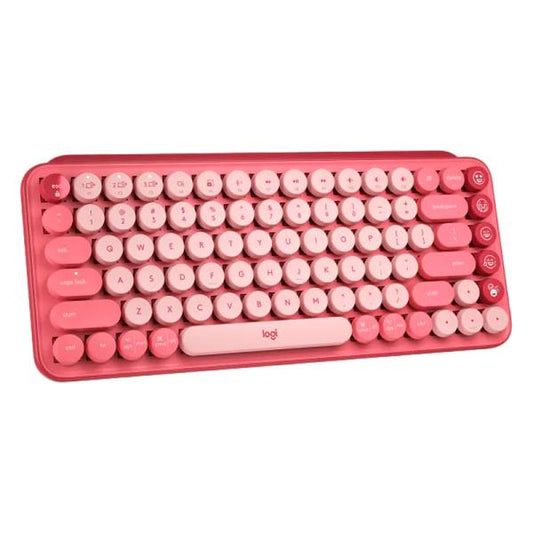 Teclado Logitech Pop Keys Mecánico Inalámbrico Bluetooth Rosado