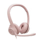 Headset Logitech H390 Usb Cancelación De Ruido Rosado