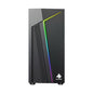 CASE GAMING RGB EAGLE WARRIOR CG03RWRA001C H410 SIN VENTILACIÓN INCLUIDA CON VIDRIO LATERAL Y TIRA RGB NEGRO