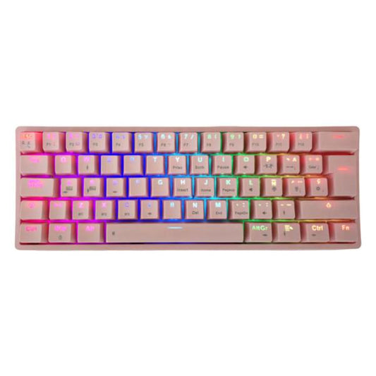 Teclado Gaming Rgb Eagle Warrior Kay182U0001C 60% Mecánico Inalámbrico Bt Rosado