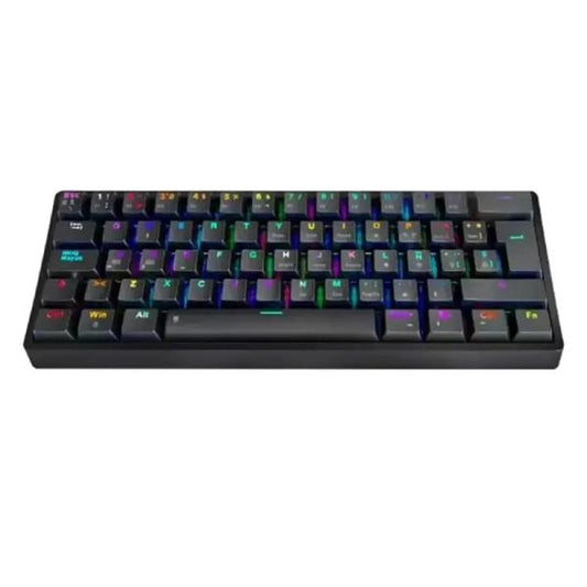 Teclado Gaming Rgb Eagle Warrior Kay182U0003C 60% Mecánico Inalámbrico Bt Negro