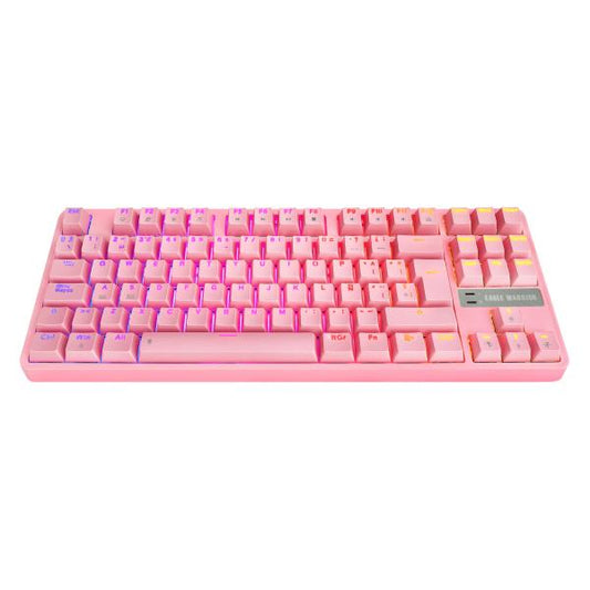 Teclado Gaming Rgb Eagle Warrior Kgy282U0001C Tkl Mecánico Rosado