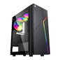 CASE GAMING RGB EAGLE WARRIOR CG15AARA001C MID TOWER SIN VENTILACIÓN INCLUIDA CON VIDRIO LATERAL NEGRO EAGLE WARRIOR