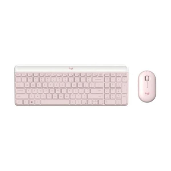 Teclado Y Mouse Logitech Mk470 Slim Combo Inalámbrico Rosado
