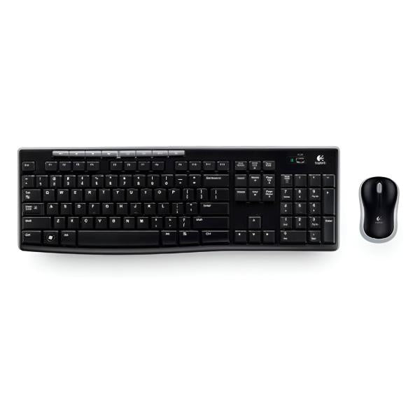 Teclado Y Mouse Logitech Mk270 Combo Membrana Inalámbrico Negro