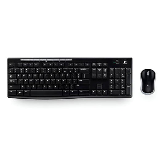Teclado Y Mouse Logitech Mk270 Combo Membrana Inalámbrico Negro