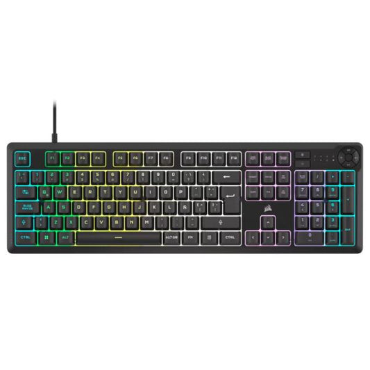 Teclado Gaming Rgb Corsair K55 Core Membrana Alámbrico Negro