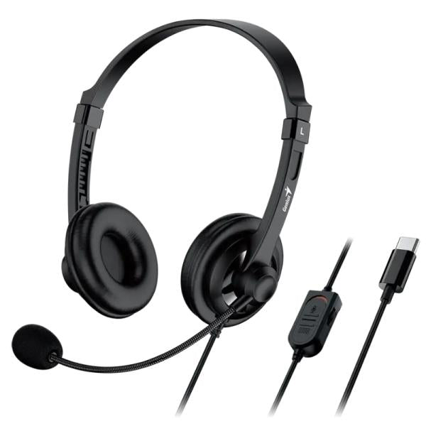 Headset Genius Hs-230U Alámbrico Usb-C 2.4M Negro
