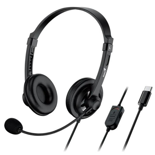 Headset Genius Hs-230U Alámbrico Usb-C 2.4M Negro