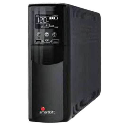Ups Smartbitt Sbnb1500P 1500Va 900W Ups Usb Rj45 Negro