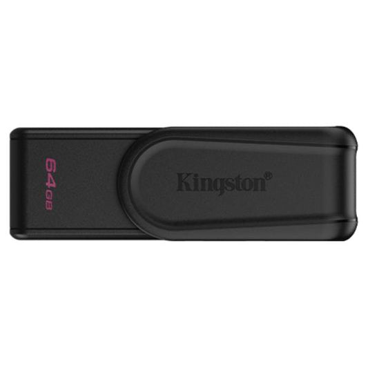 MEMORIA USB 64GB KINGSTON DATA TRAVELER EXODIA S USB-A 3.2 GEN 1 CON TAPA GIRATORIA DTXS/64GB NEGRO