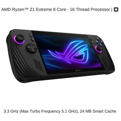 Consola Portátil Asus Rog Ally X Rc72La 7 Pulg Fhd 120Hz Ryzen Z1 Extreme 24Gb Ram 4Tb Ssd Windows 11 Negro