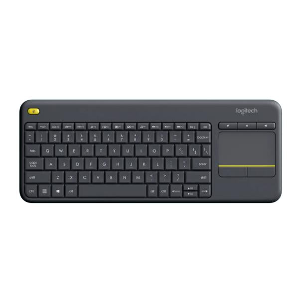 Teclado Logitech K400 Plus Membrana Inalámbrico Con Touchpad Negro