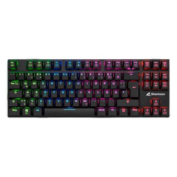 Teclado Gaming Rgb Sharkoon Purewriter Tkl Mecanico Switch Rojo