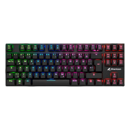 Teclado Gaming Rgb Sharkoon Purewriter Tkl Mecanico Switch Rojo