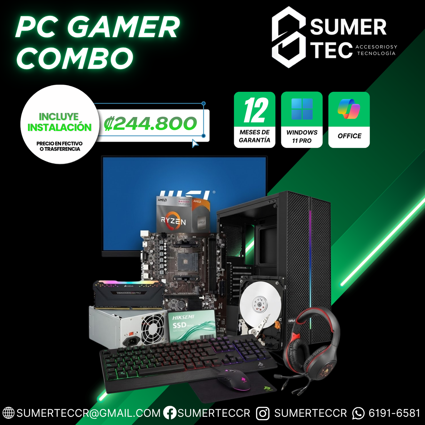 Combo set Gamer S3