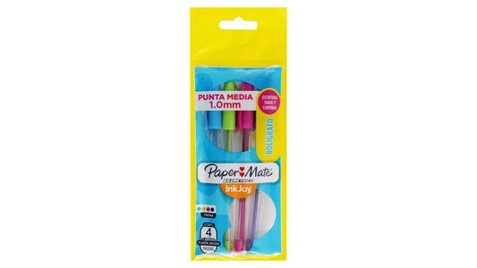 Lapiceros punta media Paper Mate 4 unidades