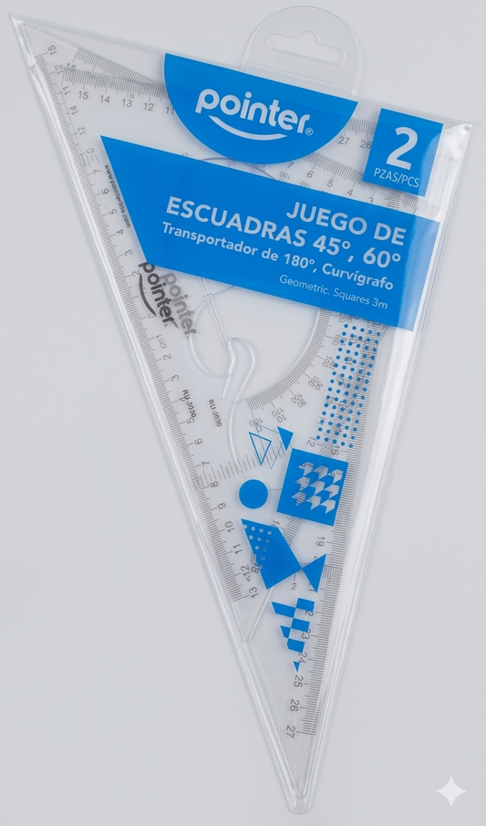 Juego de escuadras Pointer