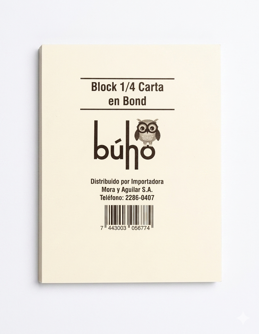 Block 1/4 Carta en bond