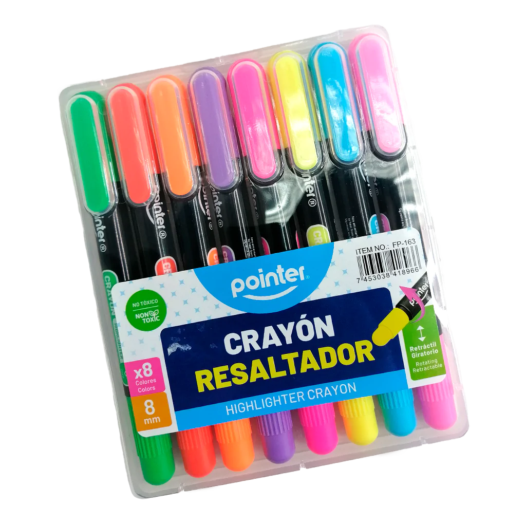 Crayol resaltador Pointer 8 unidades