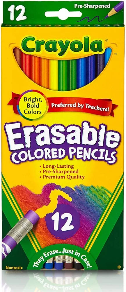 Lápices de colores borrables 12 unidades Crayola