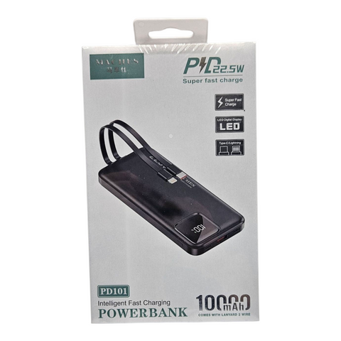 Batería portátil con adaptador tipo C y de iPhone