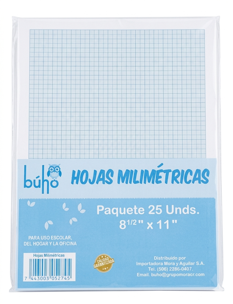 Hojas milimétricas 8½x11