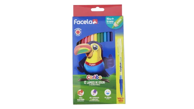 Lápices de color Facela 12 unidades