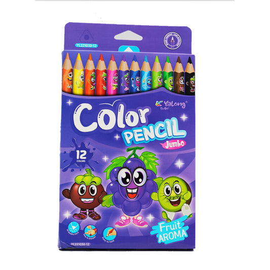 Lápices de color Jumbo con aroma 12 unidades
