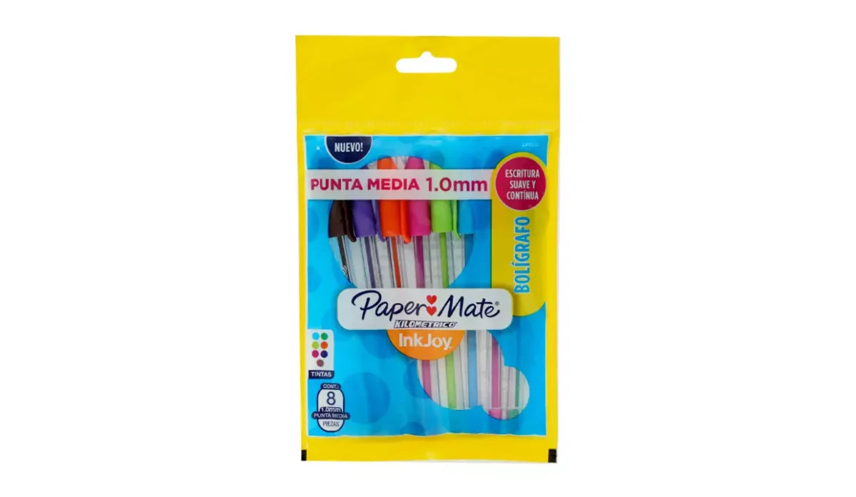 Lapicero punta media Paper Mate 8 unidades
