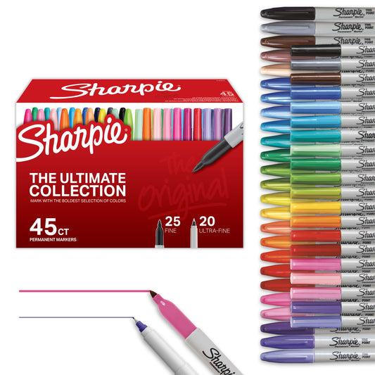Set de marcadores permanentes Sharpie 45 unidades