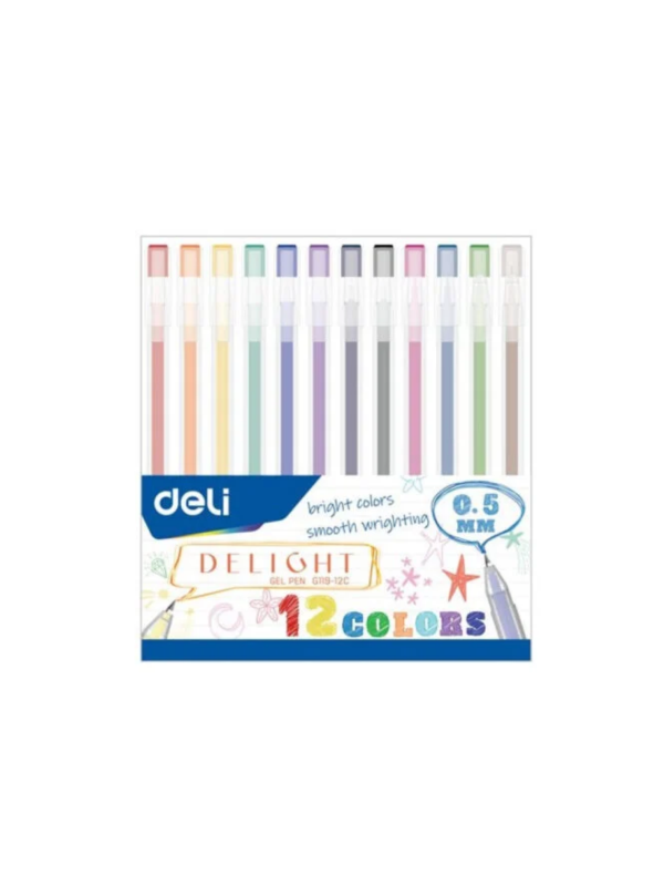 Lapiceros en gel deli 12 unidades