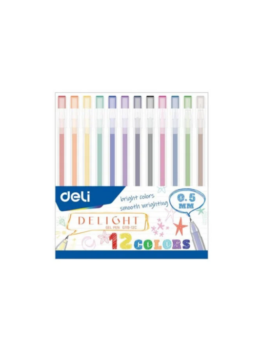 Lapiceros en gel deli 12 unidades