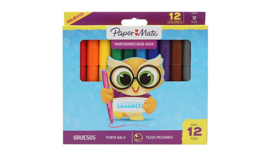 Marcadores gruesos Paper Mate 12 unidades