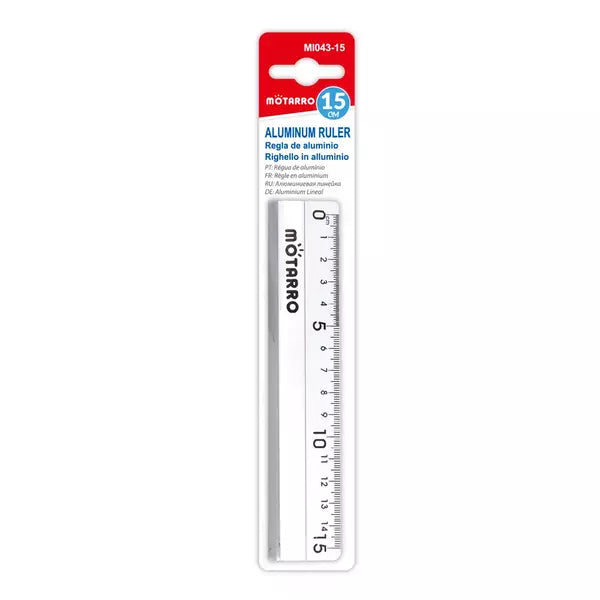 Regla de aluminio Motarro 15cm