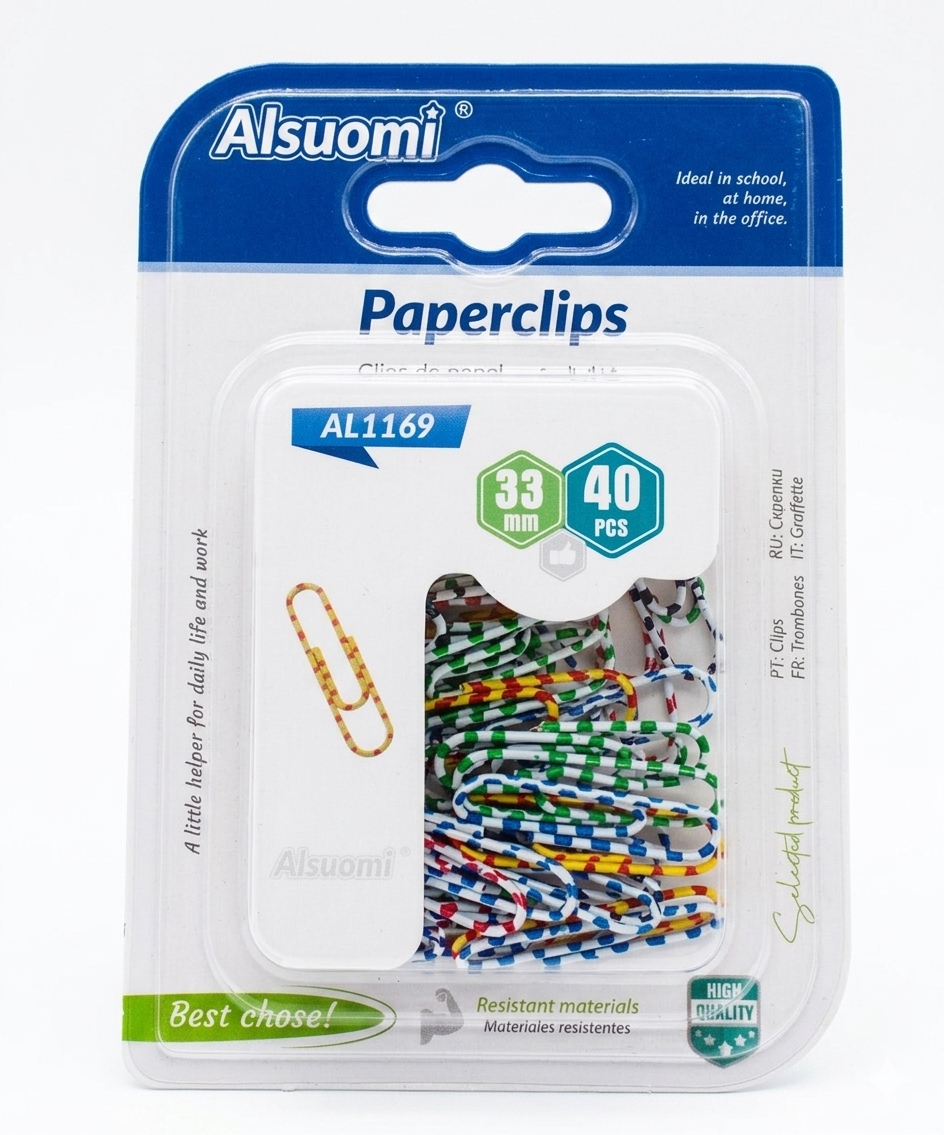 Clips de papel 33mm Alsuomi