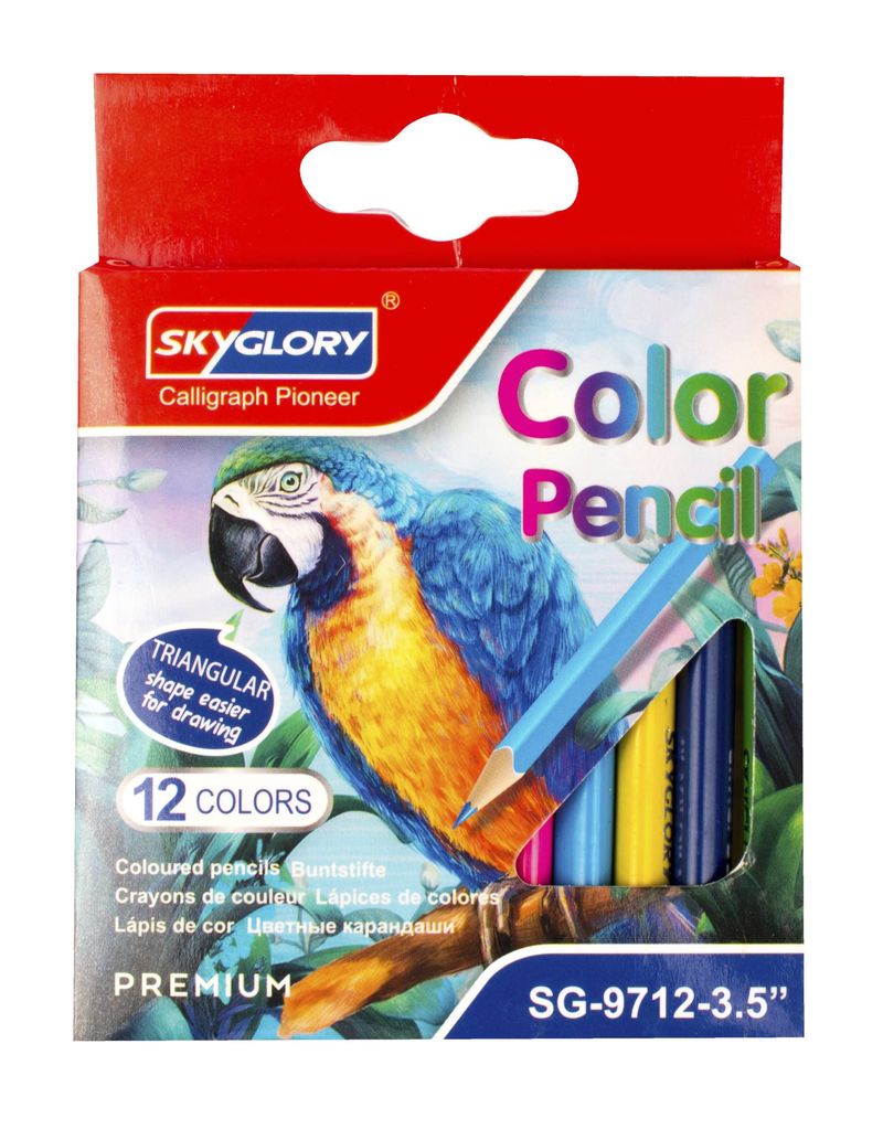 Lápices de color triangular SkyGlory 24 unidades