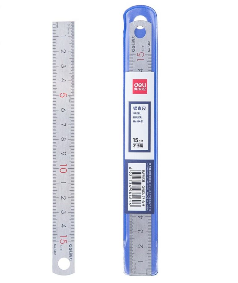 Regla metálica deli 15 cm