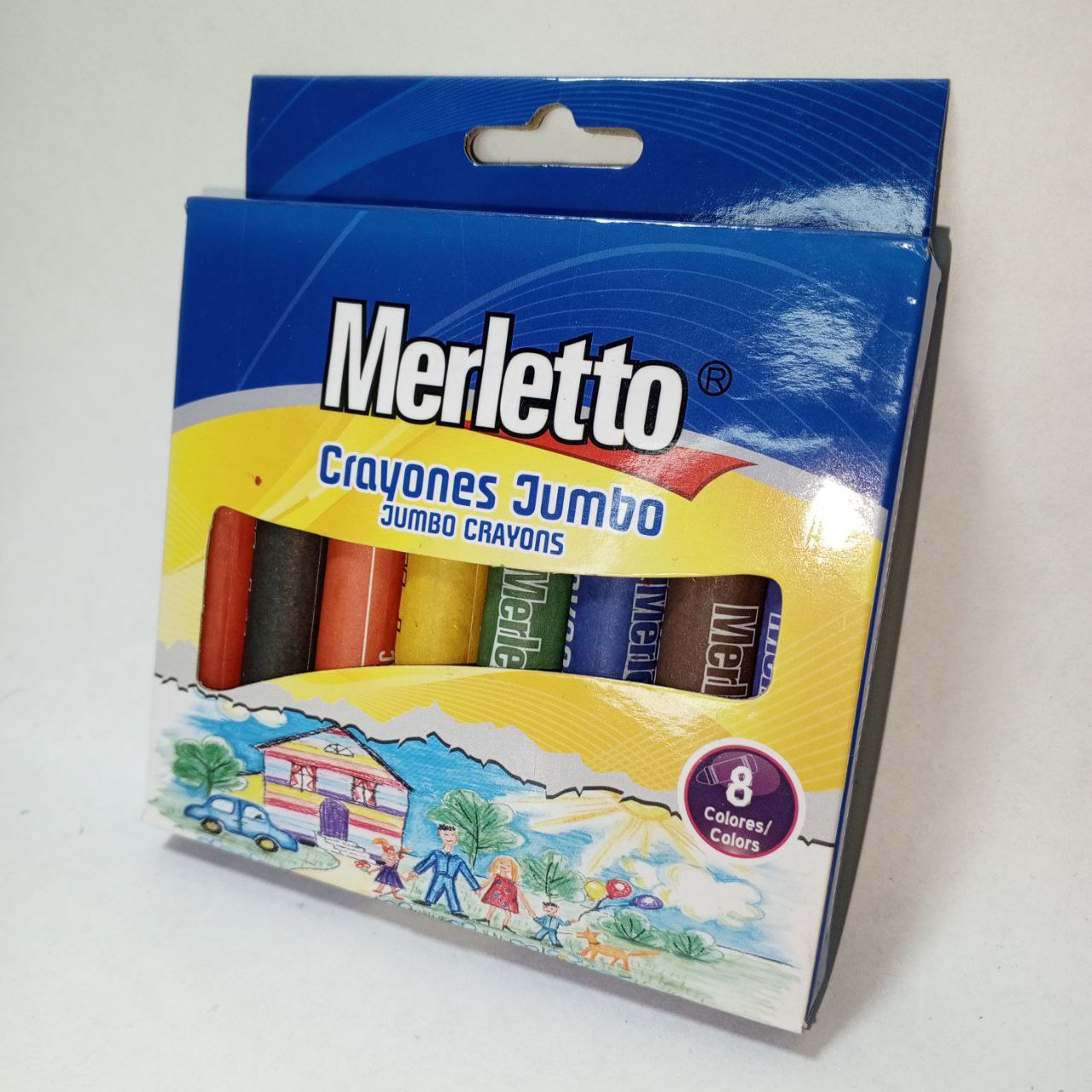 Crayones Jumbo 8 unidades Merletto