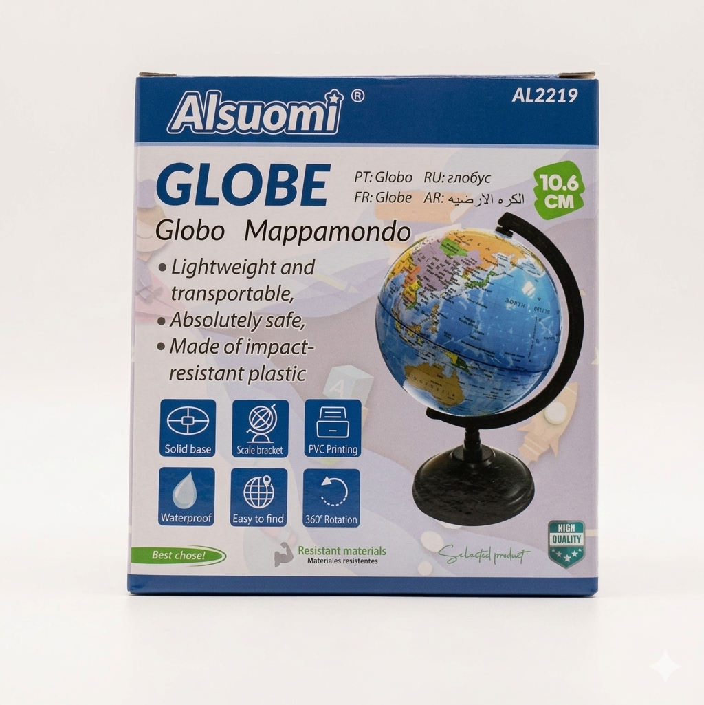 Globo terráqueo 10.6 cm Alsuomi