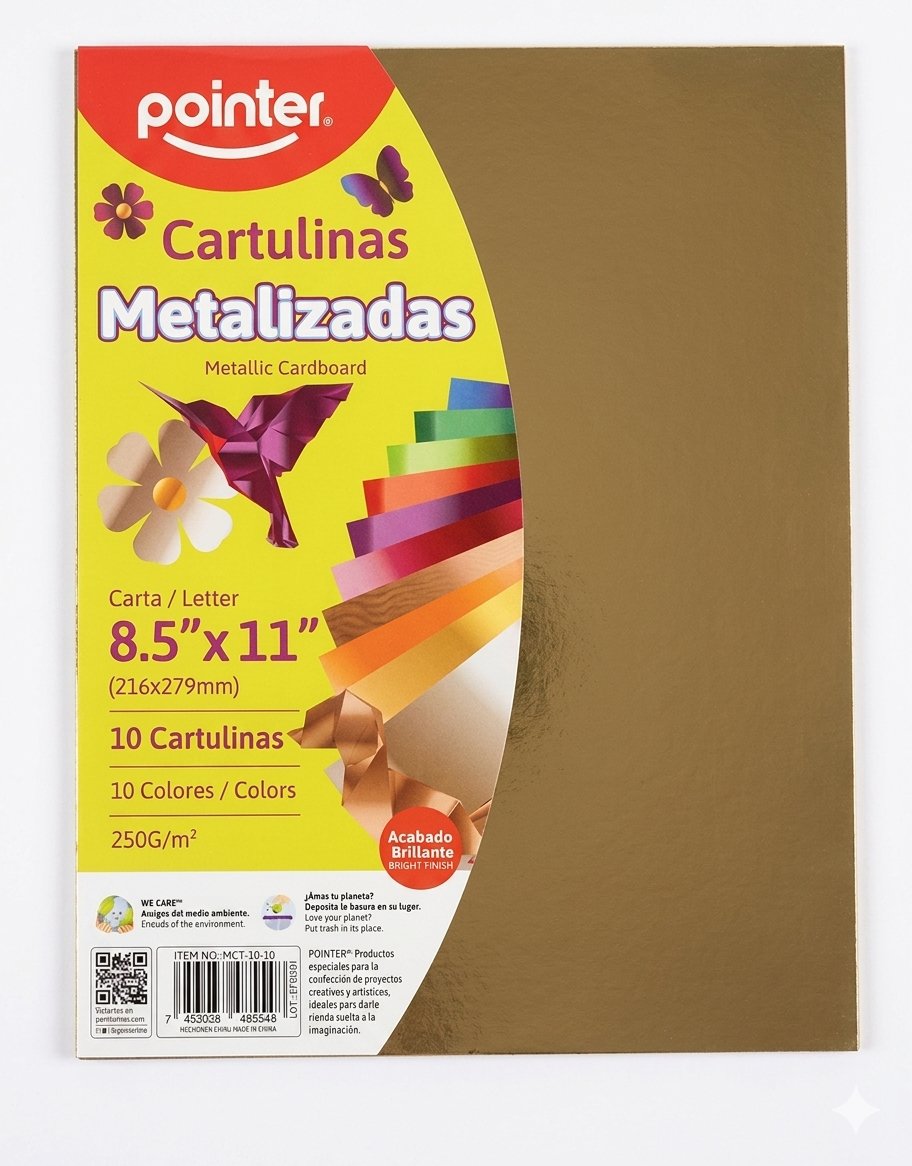 Cartulina metalizada Pointer tamaño carta