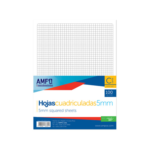 Hojas cuadriculadas 5mm