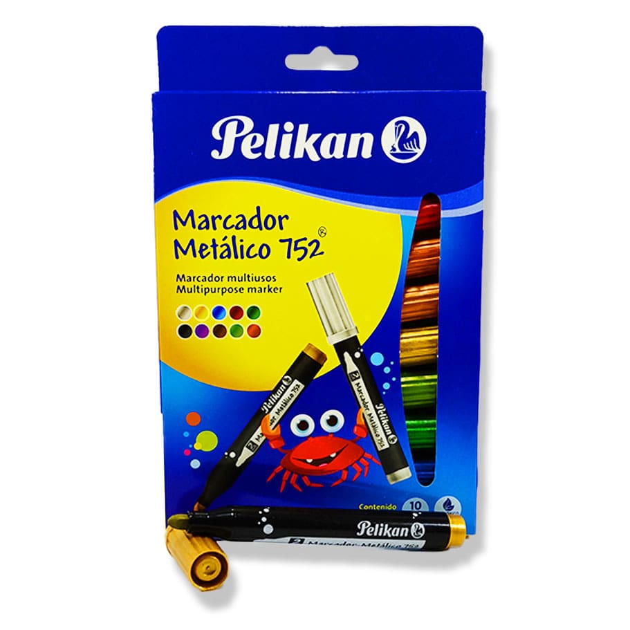 Marcador Metálico Pelikan 10 unidades